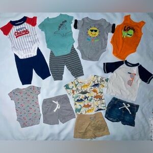 12pc bundle of baby boy clothes NB-3mo